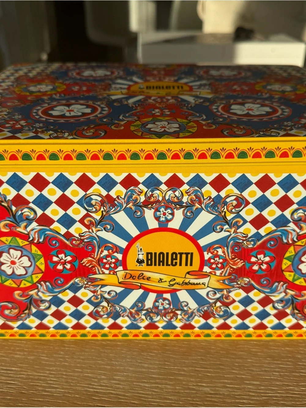 Dolce & Gabbana Decorative Multicolor Tin Storage Box